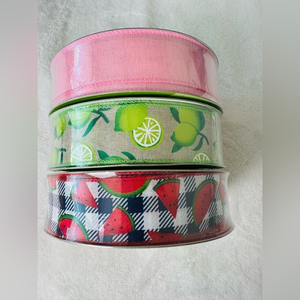 Member's Mark Premium Wired Ribbon 1.5” Wide x 50 Yards Bundle of 3.